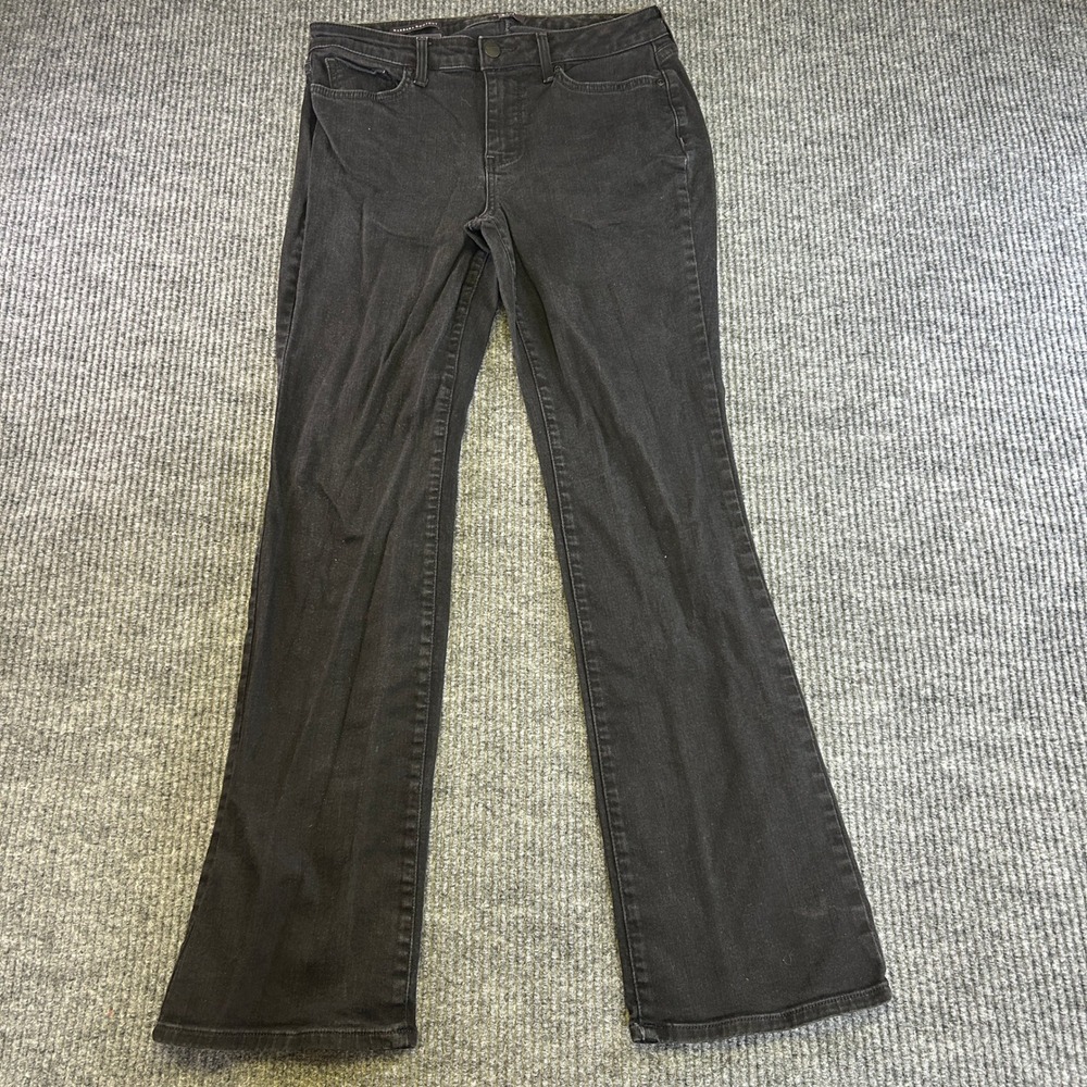 NYDJ Barbara Bootcut Black Jeans Lift Tuck Technology Stretch Denim Size 8